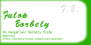fulop borbely business card